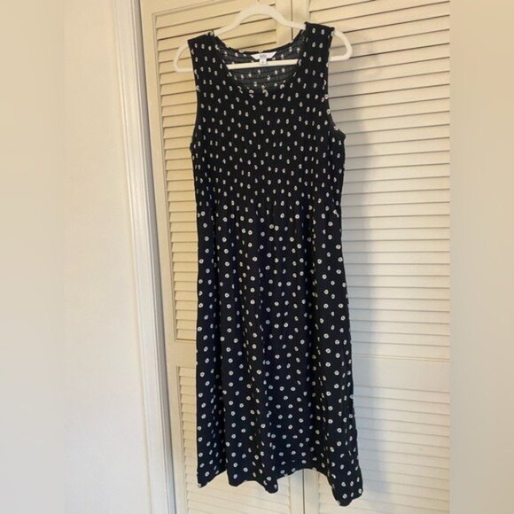 Croft & Barrow Black and White Floral Midi Dress Size L - Picture 2 of 4